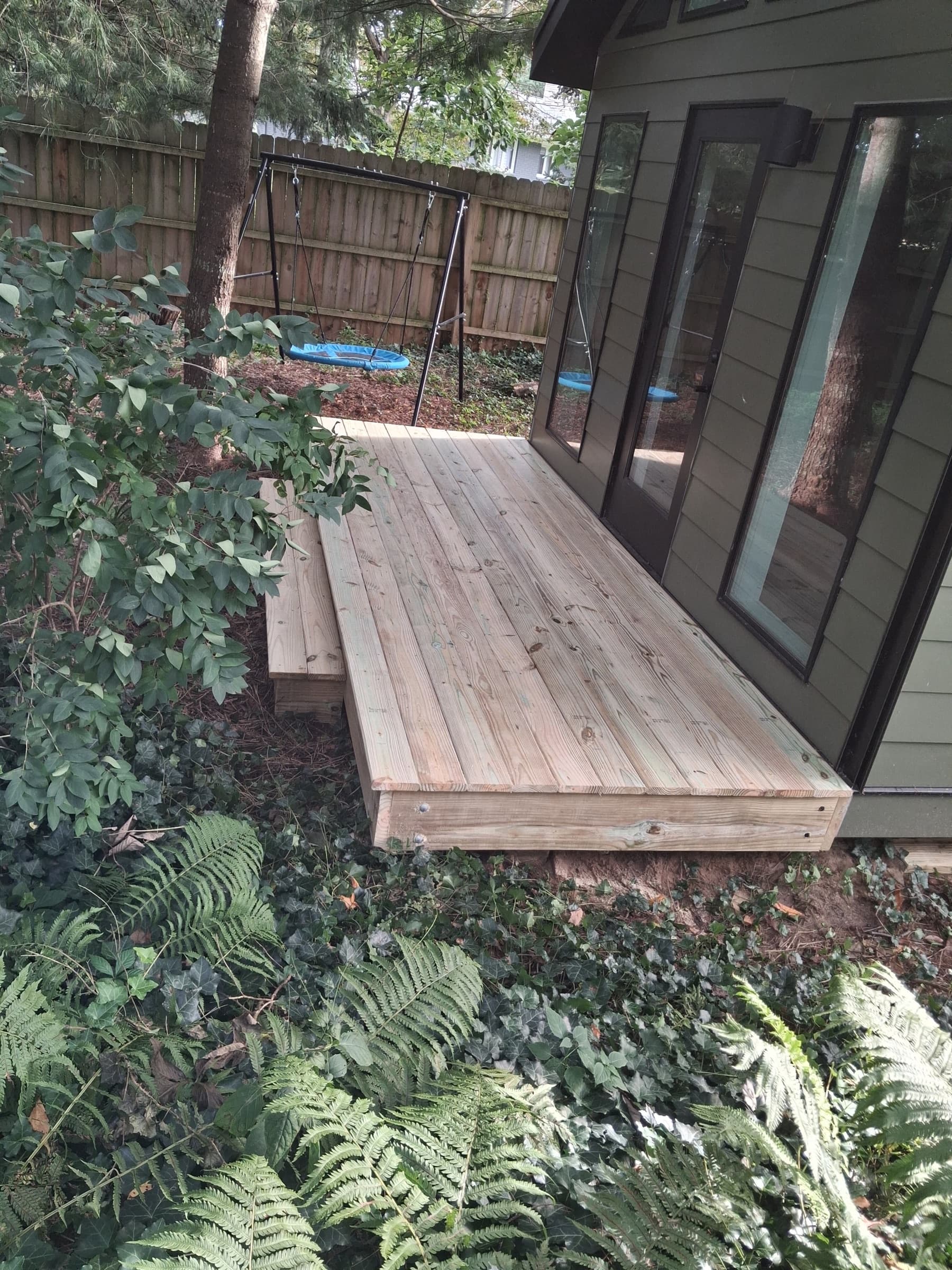 After photo from deck construction in New Buffalo, MI