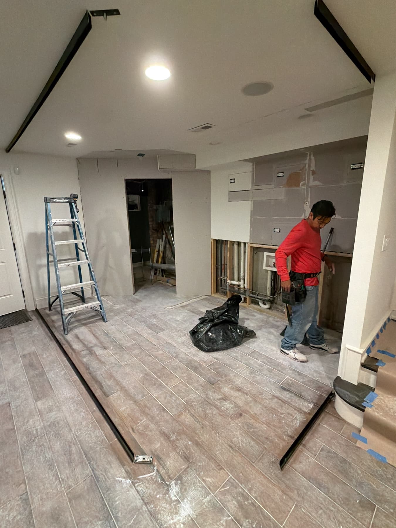In Progress photo from indoor gym buildout in Gold Coast, Chicago 60611